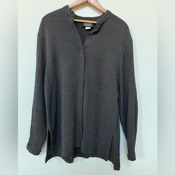 Eileen Fisher Wool Blend Tunic - Light and Flowey - Black & Cream ~ Size: Small - Picture 1 of 12